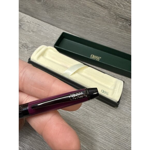 #312-6 BRAND NEW VINTAGE (1996) CROSS METROPOLIS PLUM/BLACK BALLPOINT PEN USA - Picture 4 of 9